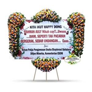 blooming roses - karangan bunga papan happy wedding