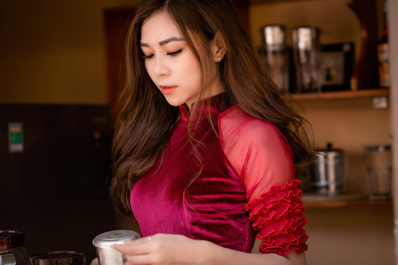 woman, coffee, young, dress, asian girl, beauty, portrait, beauty, beauty, beauty, beauty, beauty